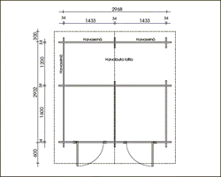 Puuliiteri varasto pohjakuva